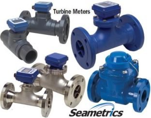 turbine Flow Meter PVC and stainless steel seametrics