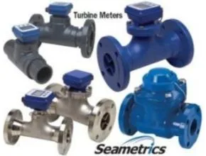 turbine Flow Meter PVC and stainless steel seametrics