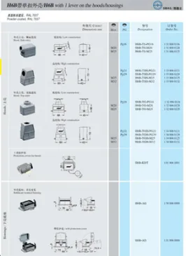 H6B with 1 lever on the hoods or housing