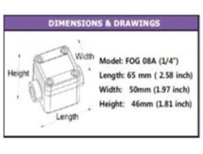 Oval Gear FOG Series – 08B (14”) , 08C (38”) Dimension