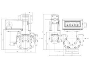 Tank Truck Flow Meter Drawing