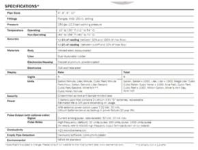 Magmeter Flowmeter AG2000 Specification