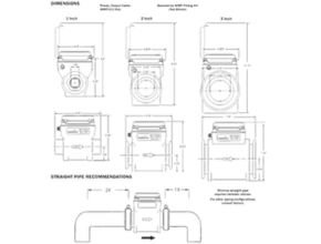 Non Metal Electromagnetic Flowmeter Dimension
