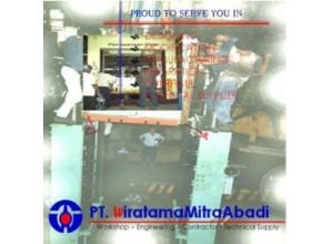 Instalasi mesin press hydraulic