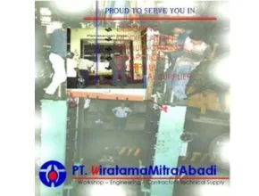 Instalasi mesin press hydraulic