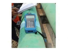 Pengetesan Flow rate denga Portable Ultrasonic flow meter