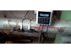 Instalasi Sitelab SL1168 Clamp on ultrasonic flow meter
