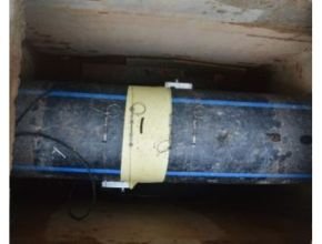 Transducer clamp on ultrasonic flow meter