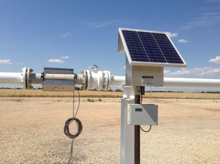 flexim solar power ultrsonic flow meter