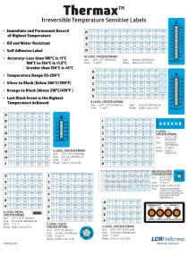 Thermax temperature label brochure