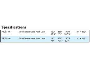 Thermax Temperature Labels Thermostrip DL Dishwasher