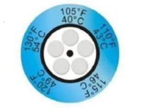 Thermax Clock Indicators Irreversible Temperature Labels