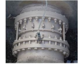 Wafer mixer installed between flanges