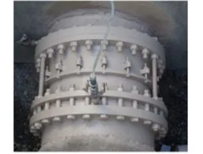 Wafer mixer installed between flanges