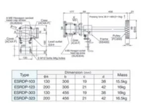 Dimension ESRDP Series- SDP 13 Dust ignition proof Type Speed Relay