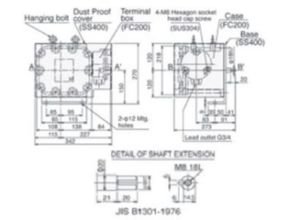 Dimension ESRM 100B - d2G4 Explosion proof Type Speed Relay