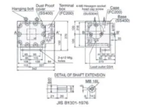 Dimension ESRM 100B - d2G4 Explosion proof Type Speed Relay