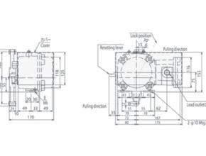Matsushima Pull Cord Switch ELAM-31 d2G4 Dimension