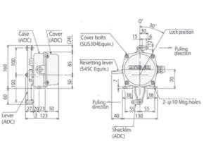 Matsushima pull cord switch ELAW-31 Dimension