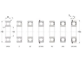 Dimensi Bearing SMT Seri SS AISI440C