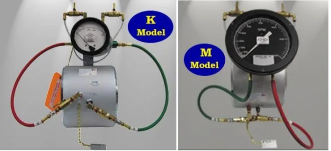 Gerand pump test flow meter