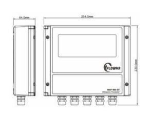 Dimensi Flowma WUF 300CF Ultrasonic flow transmitter