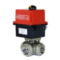 VE3V Bamo Stainless Steel Electrically Actuated 3-Way Ball Valve