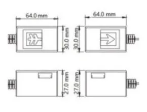 dimensi transducer wuf 300 cf ultrasonic flow meter