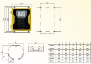 Sewer flowmeter dimensi Xonic 100LO