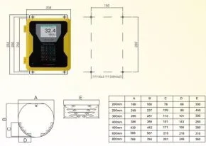 Sewer flowmeter dimensi Xonic 100LO