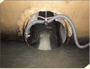 Sewer flowmeter open channel