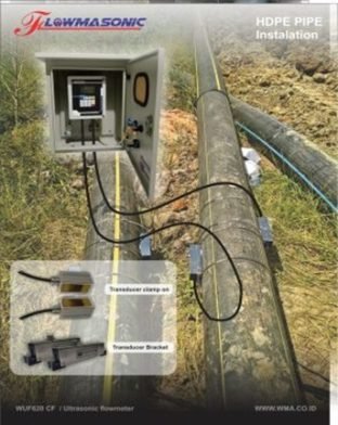Instalasi Flowmeter Ultrasonic Clamp on Pada Pipa HDPE