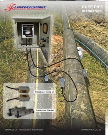 Instalasi Flowmeter Ultrasonic Clamp on Pada Pipa HDPE