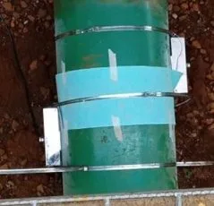 Posisi Instalasi Transducer ultrasonic clamp on WUF 620 CF