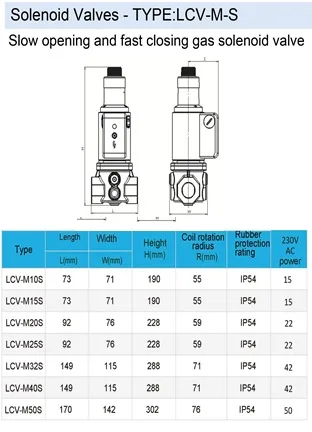 Lenc LCV-MS solenoid valve