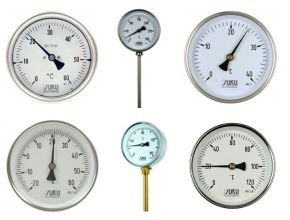 Bi-metal pointer thermometer
