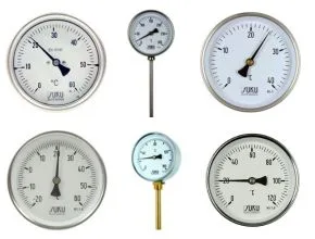 Bi-metal pointer thermometer