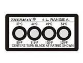 Thermax 4 Level Strips Temperature Label