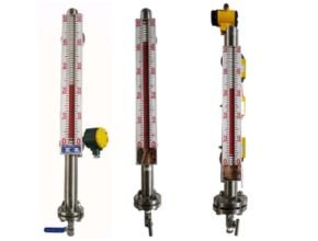 Side mounted magnetic float level gauge/ transmitter