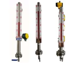 Side mounted magnetic float level gauge/ transmitter