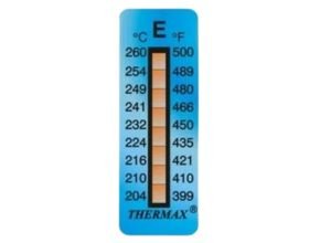 Thermax Temperature Label Sensors Level 8 Range E
