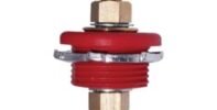 Moroso Connector 74144 Red Thru Panel